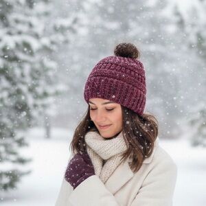 Purple mixed colors beanie - BNWOT